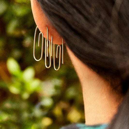 The Golden Link Earrings